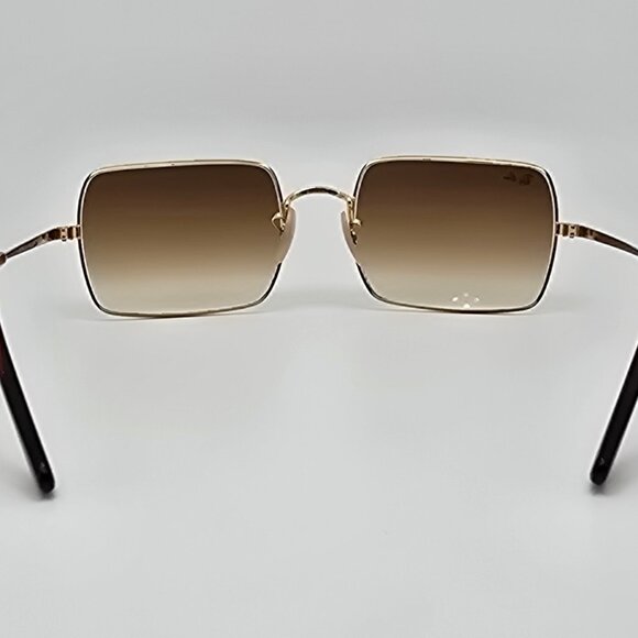 Ray-Ban RB1969 914/751 Rectangle Arista Gold Frame Brown Gradient Len Sunglasses - Picture 4 of 15